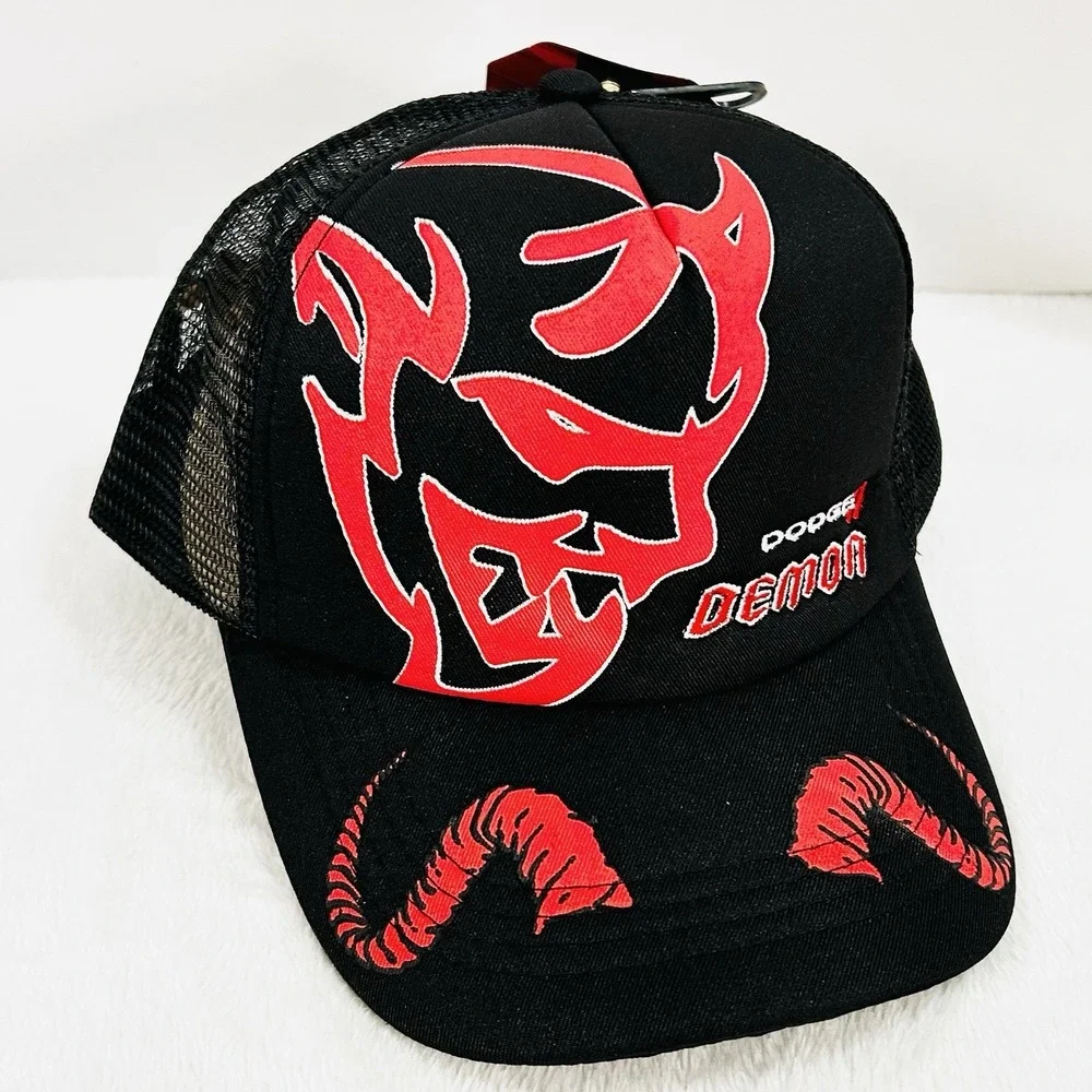 Dodge SRT Demon Horns Trucker Foam‎ Hat Cap Adjustable Snapback Black Casual